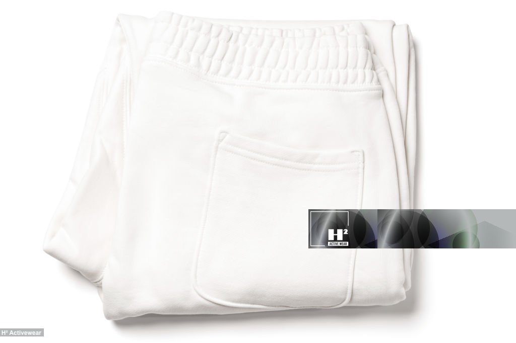 White sweatpants isolated on white background